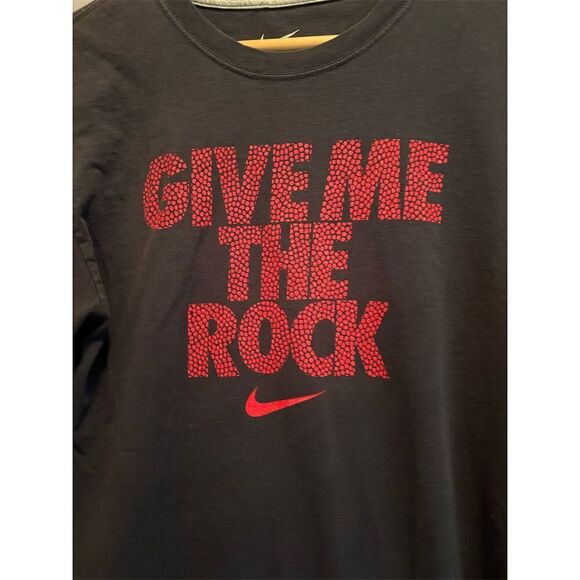 Nike Men's "Give Me The Rock" Graphic Basketball T-Shirt Blue Medium - Picture 2 of 7